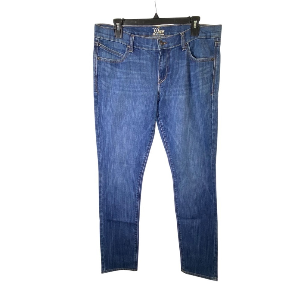 OLD NAVY Women's size 12 Long Diva Skinny Medium wash Blue Denim Jeans